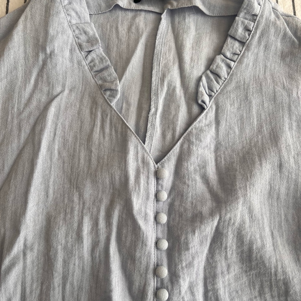 Zara Basic Collection Sky Blue Top - image 3